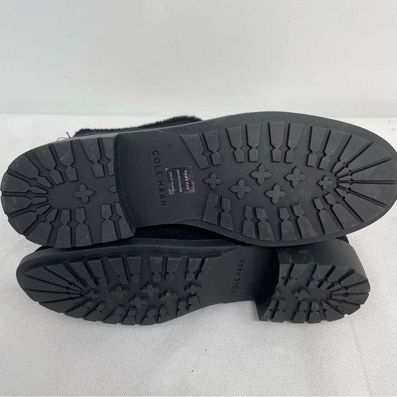 NWOB Cole Haan Quiana Waterproof Bootie Black Suede Boots  Size 9.5 B New - Picture 7 of 8